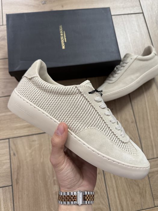 Nowe Oryginalne Sneakersy Męskie Letnie Scotch&Soda Beżowe Skórzane 42