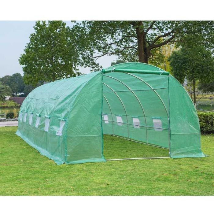 Estufa Túnel 8x3x2m com 12 Janelas – Jardim ou Agricultura