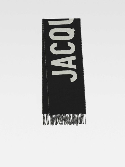 Шарф Jacquemus Logo Jacquard Fringed Edge Scarf Black