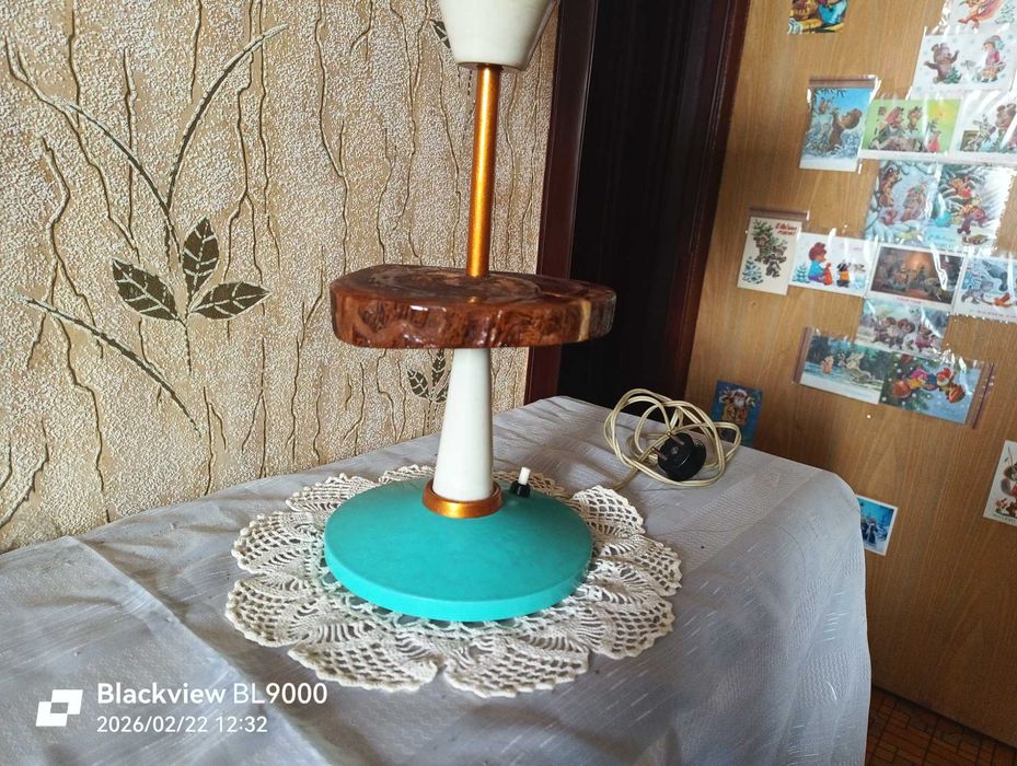 Винтажная настольная лампа - светильник Бокал времён СССР