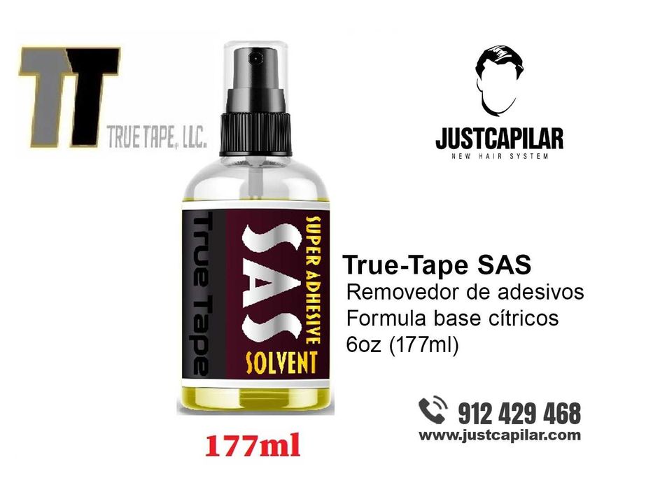 True-Tape SAS, formula base cítricos, removedor de adesivos capilares, 6oz (177ml) - Próteses Capilares | JustCapilar