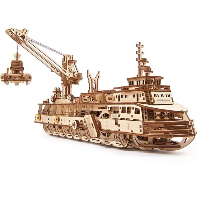 Дерев'яний 3д конструктор Науково-дослідне судно Ugears