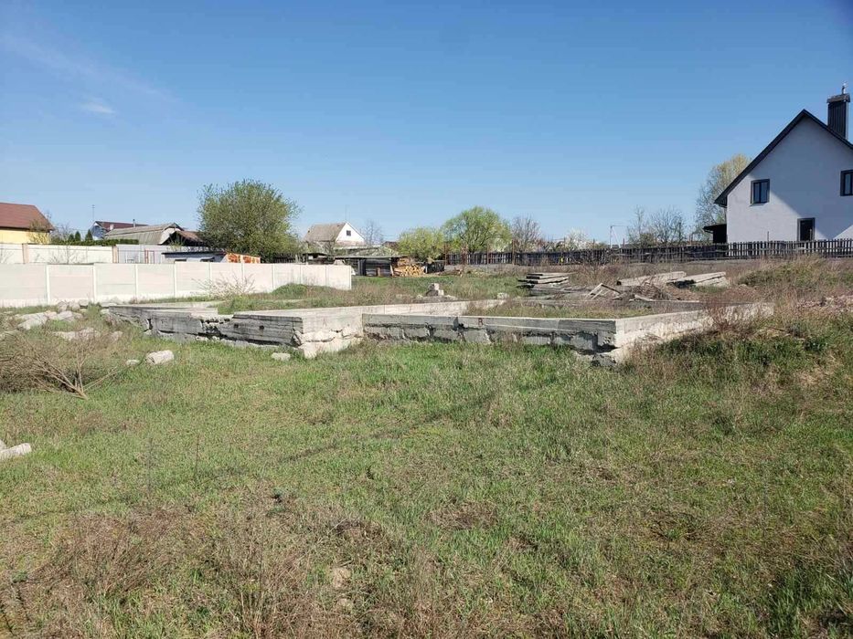 Ділянка з фундаментом під огорожу та будинок, 9,6 сот, Богунія