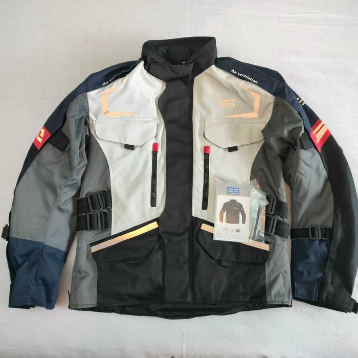 Casaco trail adv touring 3 camadas c/proteções mota scooter novo