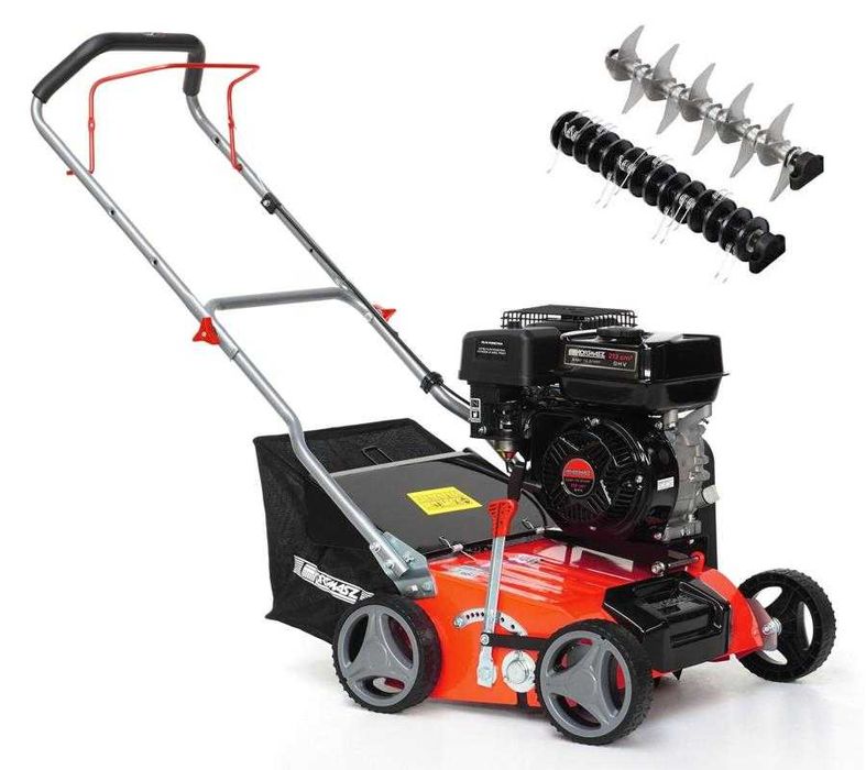 Wertykulator spalinowy HWS 350 Dwa wymienne wałki nożowy i sprężynowy