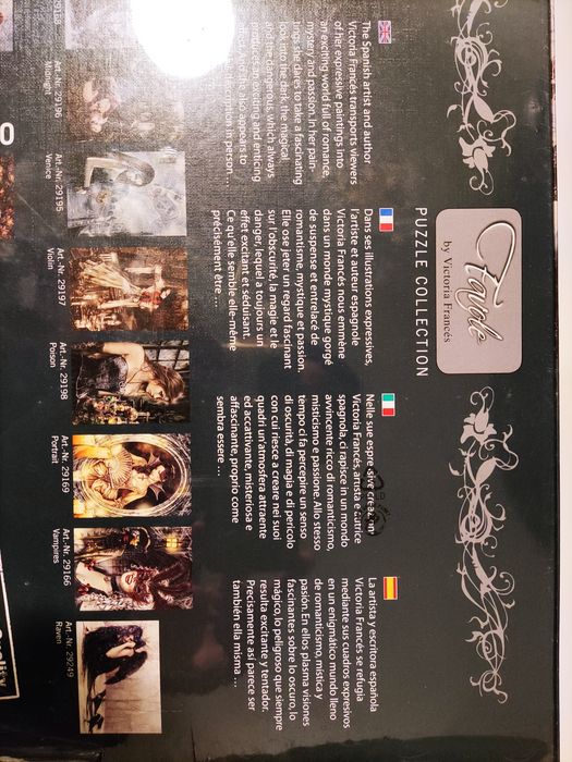 Puzzle Heye 1000 peças Favole Black by Victoria Françés novo