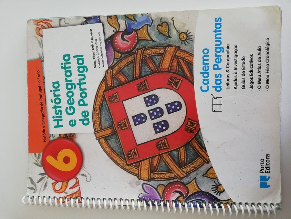 Manual + caderno de atividades de história e geografia de Portugal 6an