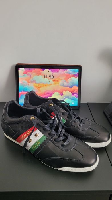 Nowe, włoskie, skórzane buty Pantofola d'Oro Italia męskie 45 Łódź