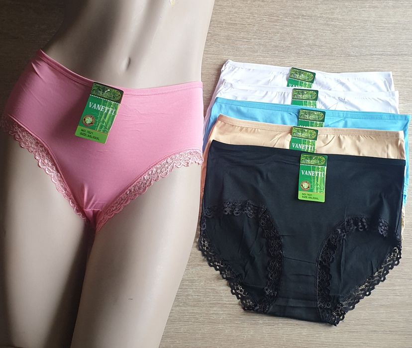 6×Damskie majtki figi z koronką 2 /3 XL