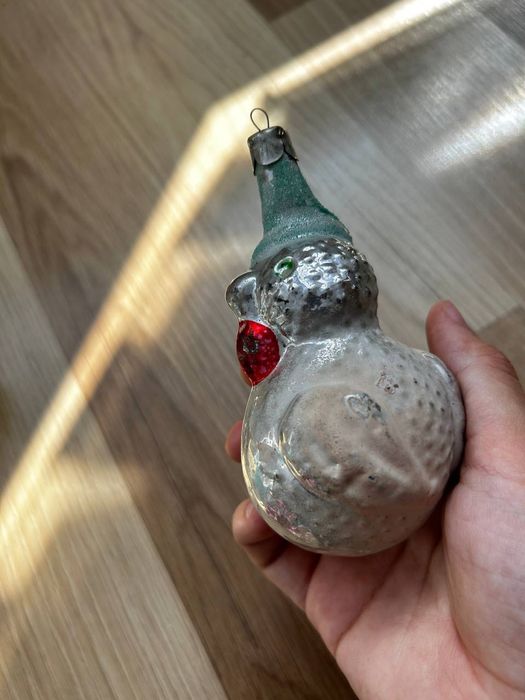 Новорічні іграшки петушок антикваріат 2 шт