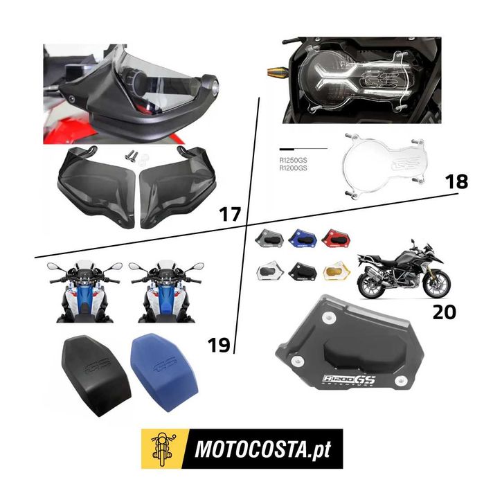 Acessórios BMW - Proteções, Piscas LED, Películas TFT - MOTOCOSTA