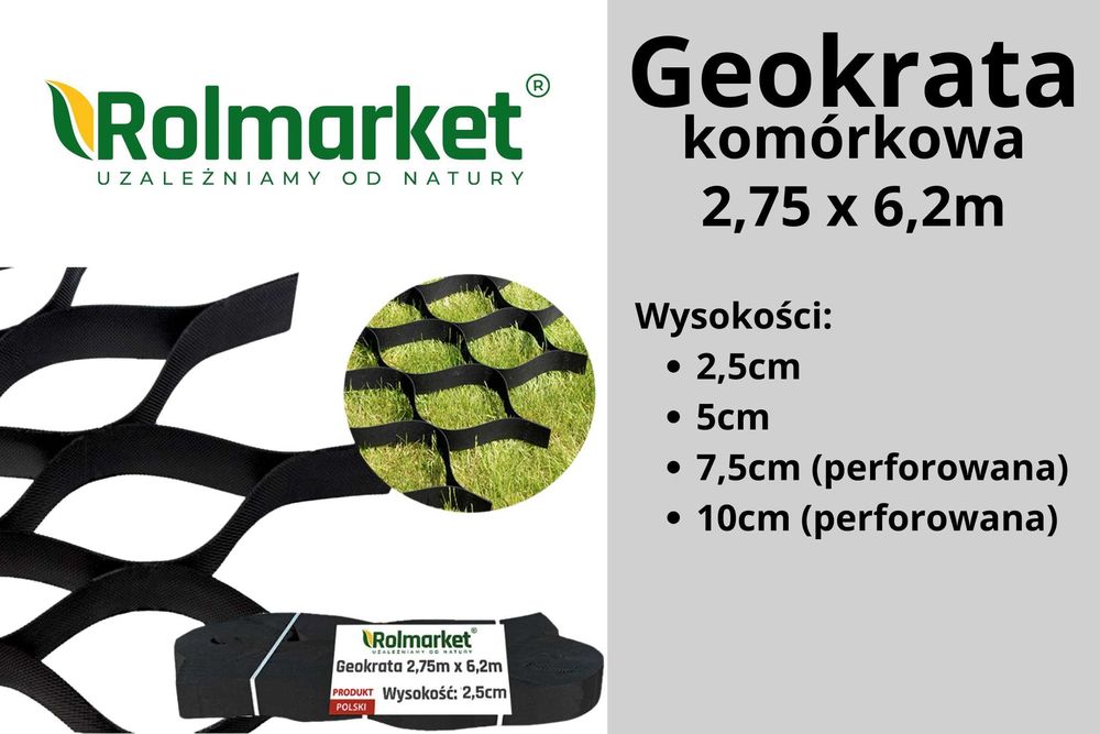 Geokrata Mocna na SKRAPY wzmocnienie geo krata 2,75x6,2m geosiatka