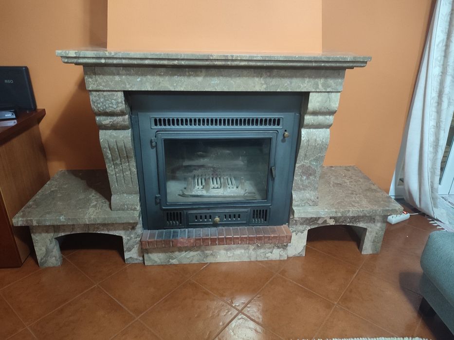 Pedra mármore de lareira ‼️ sem recuperador ‼️