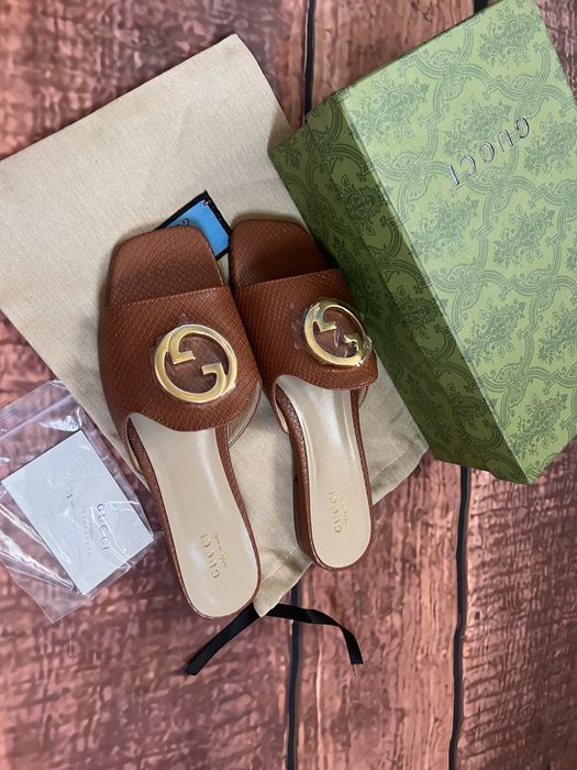 Klapki Gucci 40 skora naturalna nowe unikat