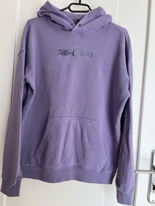 bluza Real Madrid Adidas fioletowa z kapturem S