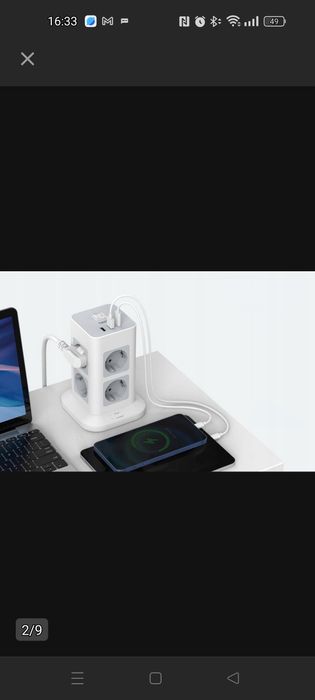 Tessan Uniwersalna Listwa Zasilająca Przedłużacz 8x Ac 3x Usb Kabel 2m