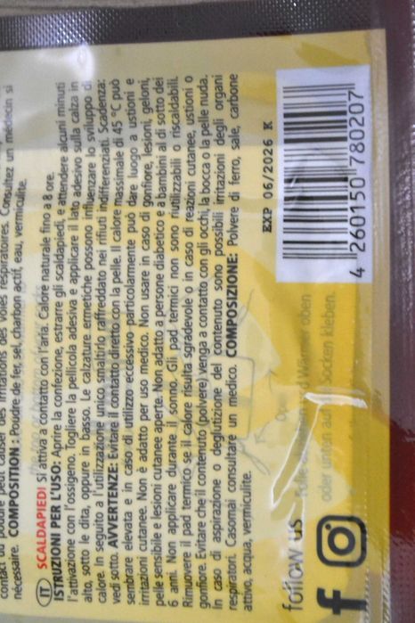 grzejki thermopad do stóp butów palców 10par = 20szt nowe szybka wys.