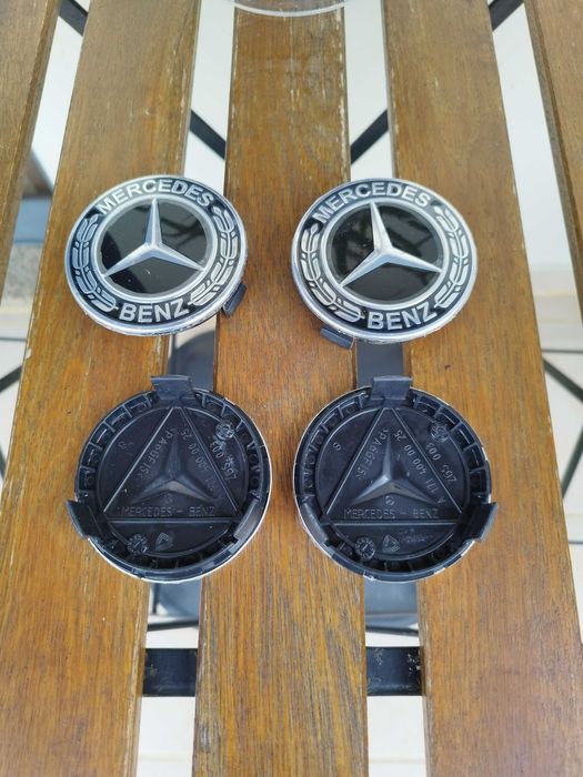 Conjunto centros de jantes Mercedes, 75mm