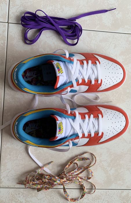 [NOVAS] Nike x LeBron James x Fruity Pebbles Dunk Low QS sapatilhas 44