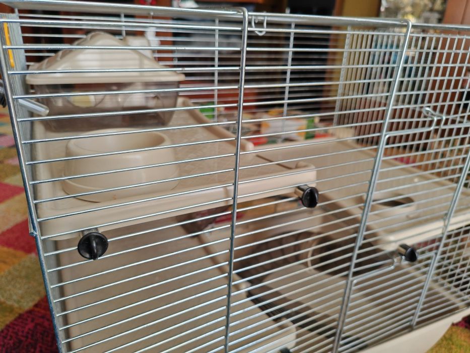 Klatka dla gryzoni INTER-ZOO Pinky 3 transporter+ trociny+ karma itp.