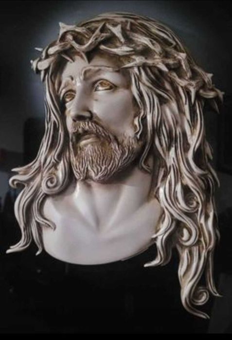 Quadro espelhado de Cristo, toda muldura espelhada