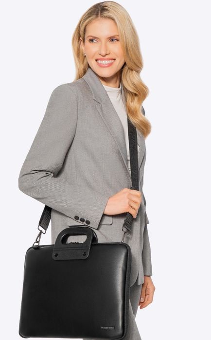 Torba na laptopa z imitacji skóry WITTCHEN, czarna_NOWA