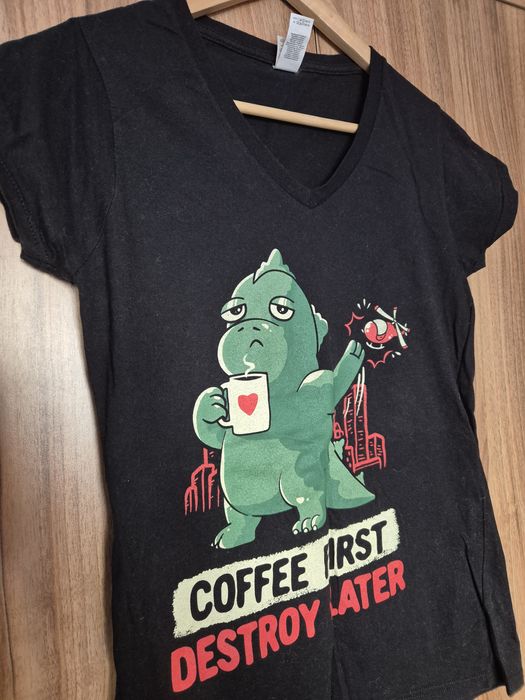 Koszulka śmieszny nadruk coffee