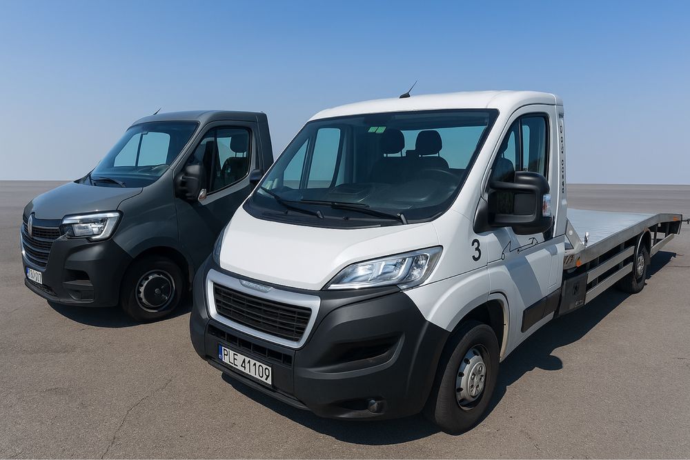 Autolaweta najazd  laweta wynajem Master Movano wypożyczalnia