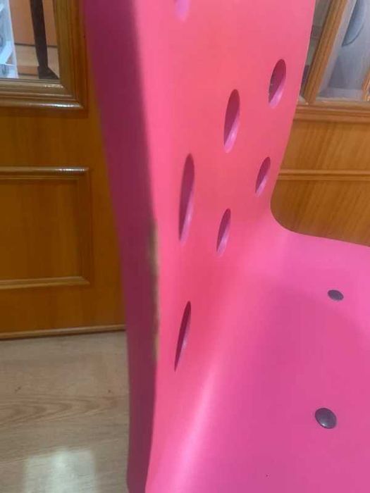 Cadeira rosa escritório criança ajustável Ikea