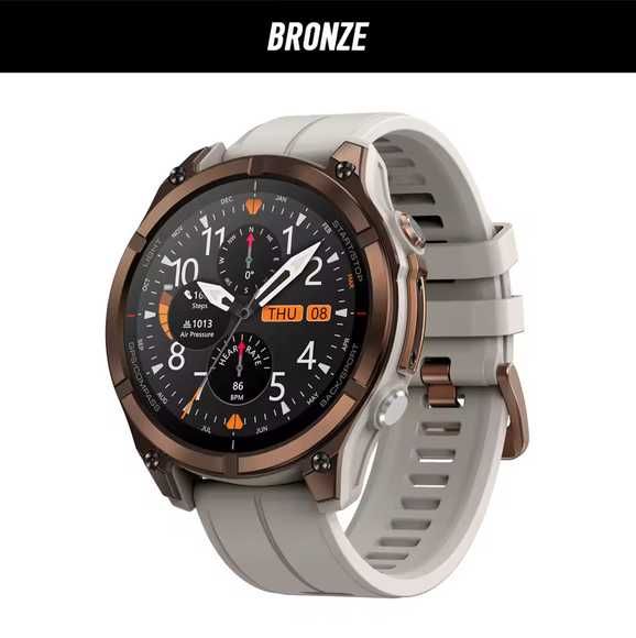 Smartwatch ZEBLAZE Stratos 4 Pro Brązowy, GPS - nowy