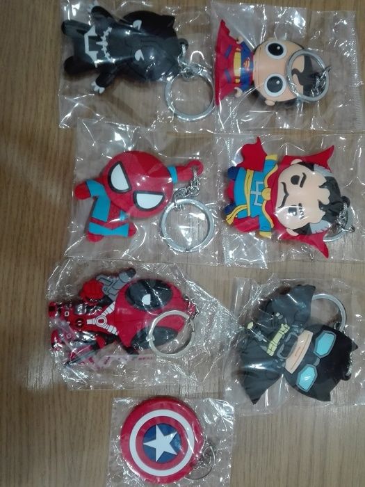 Porta-chaves heróis Marvel / DC Comics (novo)