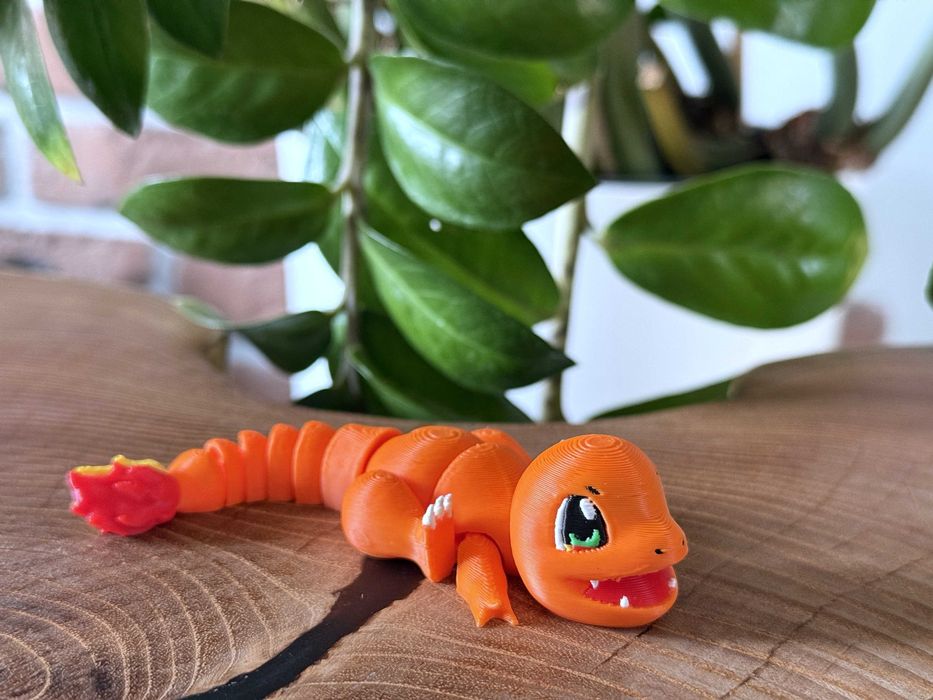 Charmander 3D – uroczy Pokémon | ruchoma figurka | ognisty wojownik