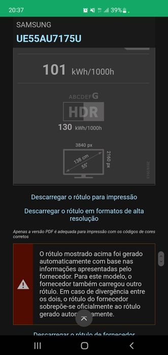 Samsung tv semi-nova