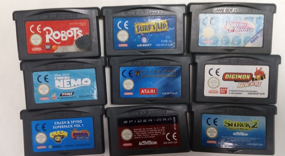 Vários Sonic 3 títulos Advance caixas bayblade, karate, Rayman Race,