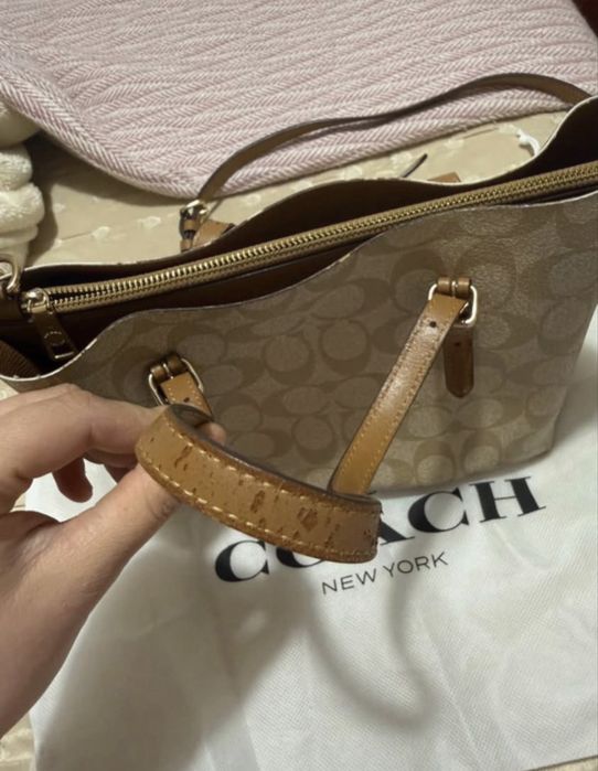 Mala da coach Mollie Tote Bag 25 In Signature Canvas em bom estado