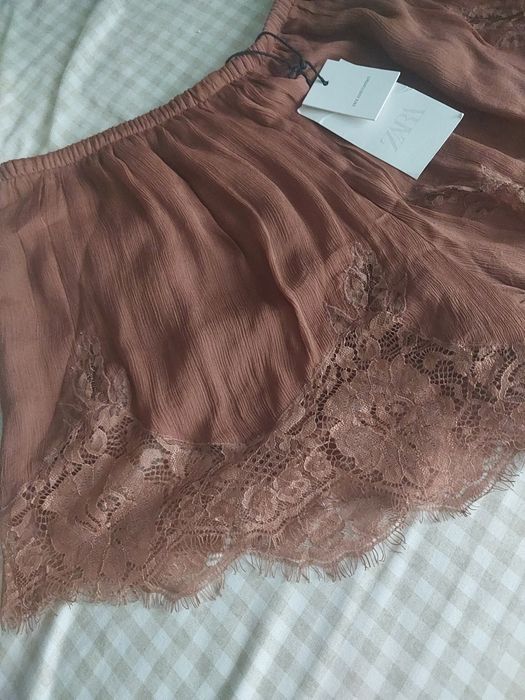 Nowe szorty koronka zara 38M