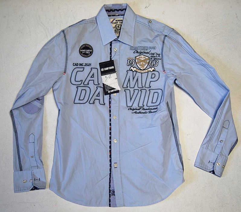 CAMP DAVID  roz.M  koszula męska ,bawełna ,z metką