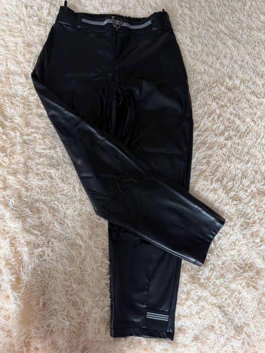 Шкіряні чорні штани утеплені Туреччина
