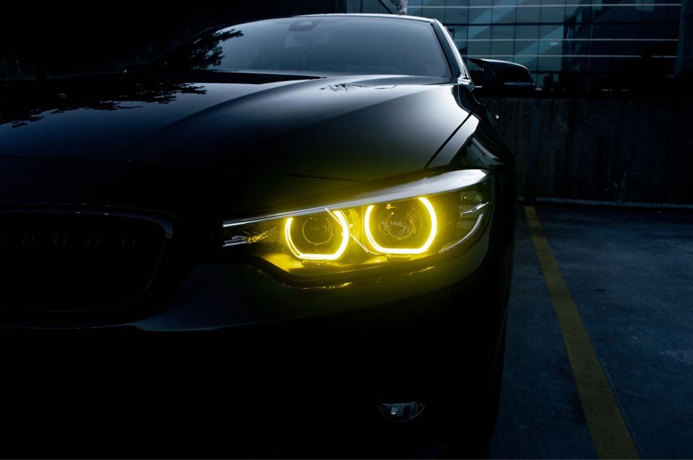 Модулі CS/CSL BMW F32/F33/F36/F80/F82/F83 LED фары No-Adaptive глазки ДХО желтые перед фонари линзы Yellow DRL Ф32 Ф33 Ф36 Ф80 Ф82 Ф83 М3 М4 m3 m4