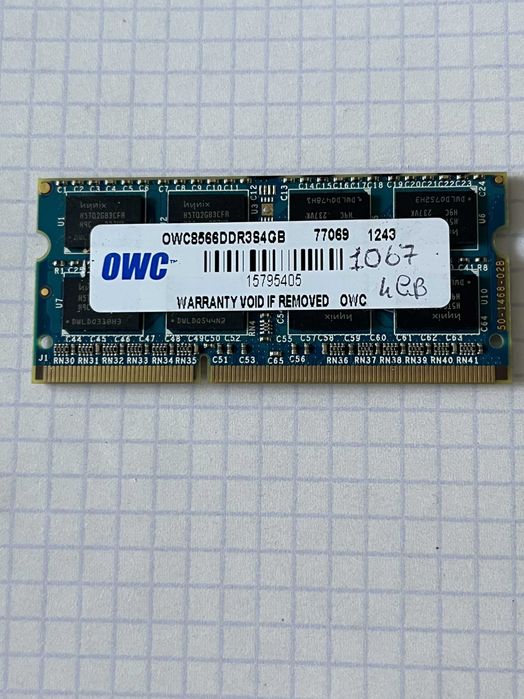 Pamięć RAM OWC 4GB DDR3 1066 SODIMM - Apple Macbook pro Late 2013