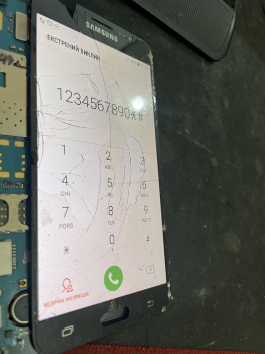 Дисплей Samsung j710 (2016)  бите скло Оригінал під переслойку