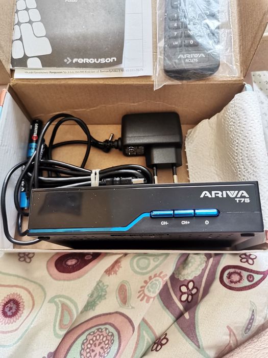 Ferguson Ariva T75 DVB-T2 H.265 HEVC dekoder tuner pilot komplet