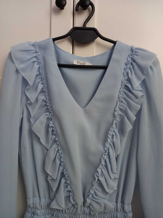 błękitna niebieska sukienka, rozmiar 36