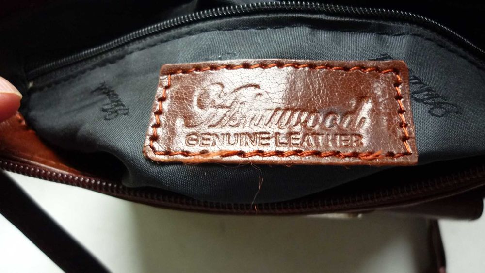 Ashwood- skórzana listonoszka brązowa