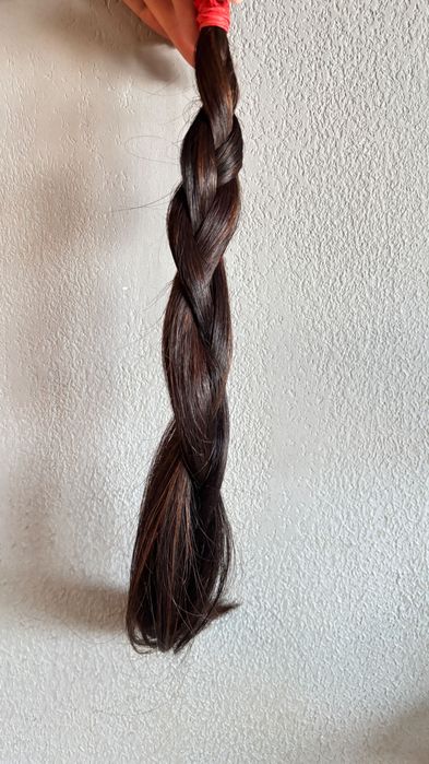 Włosy dziewicze, czekoladowe 43cm!