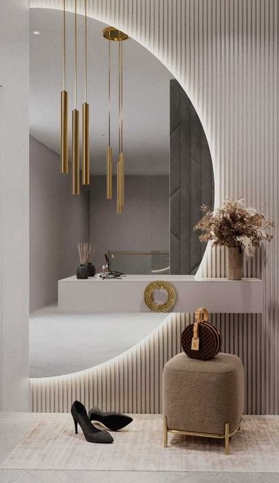 Lustra półokrągłe podświetlane led -różne rozmiary