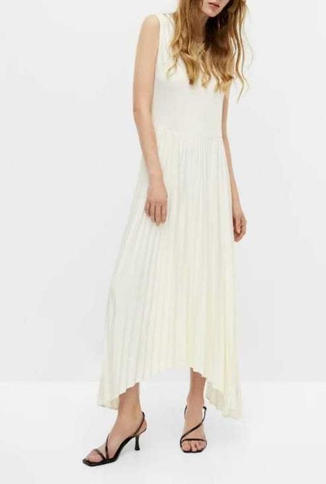 Elegancka sukienka Massimo Dutti plisowana r. M