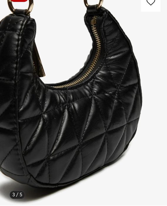 Сумочка Aldo Ellison чорного кольору зі штучної шкіри з стьобан