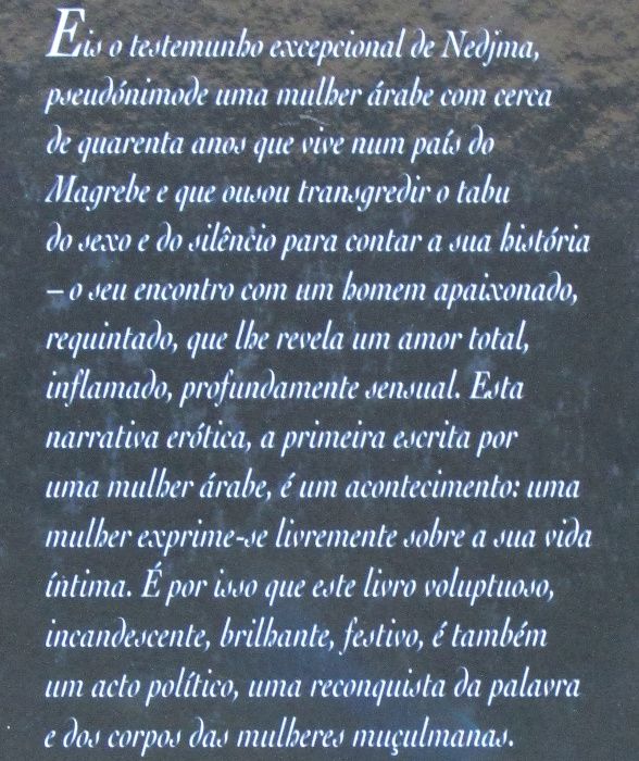 Livro - Nedjima, Memórias Eróticas de uma mulher Árabe