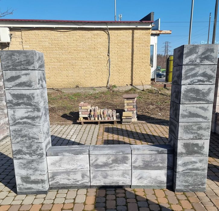 Блок заборний, Декоративний блок для парканів, Смарт модульний блок,